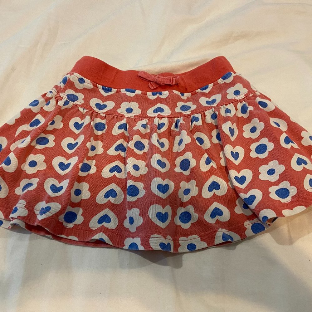 Mini Boden Blue/Red Flower Skort - Size 5/6